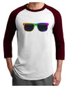 Pride Rainbow Glasses Adult Raglan Shirt by TooLoud-TooLoud-White-Cardinal-X-Small-Davson Sales