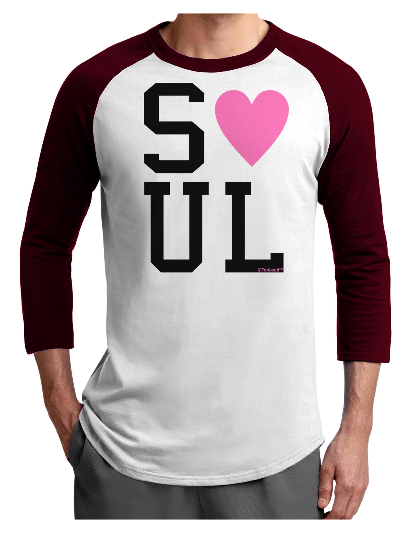 Matching Soulmate Design - Soul - Pink Adult Raglan Shirt by TooLoud-TooLoud-White-Cardinal-X-Small-Davson Sales