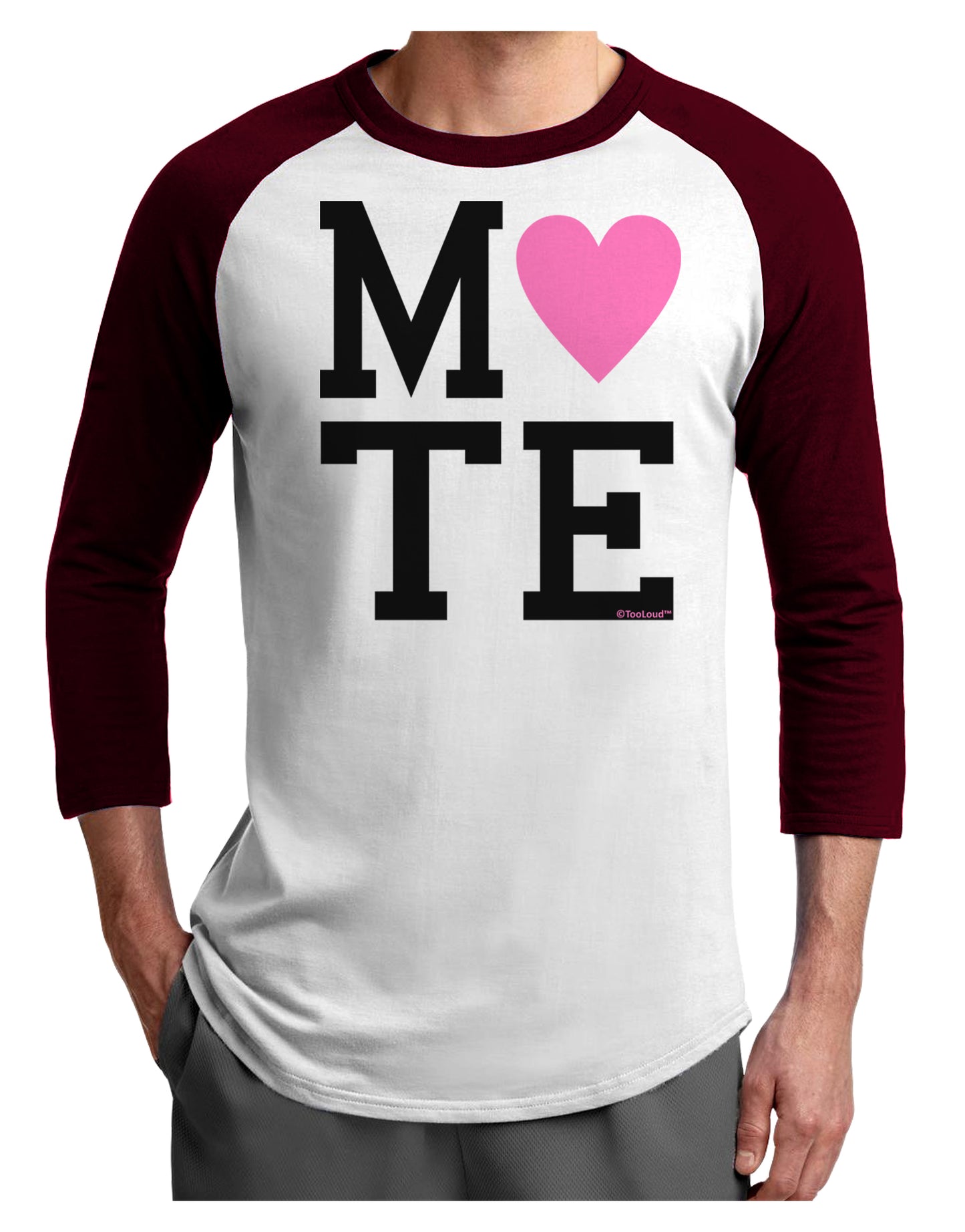 Matching Soulmate Design - Mate - Pink Adult Raglan Shirt by TooLoud-TooLoud-White-Cardinal-X-Small-Davson Sales