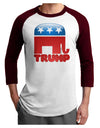 Trump Bubble Symbol Adult Raglan Shirt-TooLoud-White-Cardinal-X-Small-Davson Sales