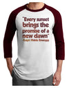 Emerson Sunset Quote Adult Raglan Shirt-Mens-Tshirts-TooLoud-White-Cardinal-X-Small-Davson Sales