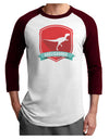 Jurassic Abelisaurus Dinosaur Design Adult Raglan Shirt by TooLoud-TooLoud-White-Cardinal-X-Small-Davson Sales