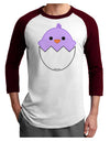 Cute Hatching Chick - Purple Adult Raglan Shirt by TooLoud-TooLoud-White-Cardinal-X-Small-Davson Sales