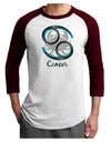 Cancer Symbol Adult Raglan Shirt-TooLoud-White-Cardinal-X-Small-Davson Sales