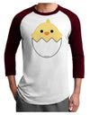 Cute Hatching Chick Design Adult Raglan Shirt by TooLoud-TooLoud-White-Cardinal-X-Small-Davson Sales