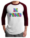 Be Proud Gay Pride - Rainbow Hearts Adult Raglan Shirt by TooLoud-TooLoud-White-Cardinal-X-Small-Davson Sales