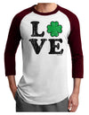 Irish Love - Distressed Adult Raglan Shirt by TooLoud-TooLoud-White-Cardinal-X-Small-Davson Sales