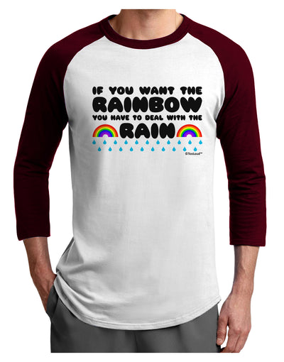 If You Want The Rainbow Quote Adult Raglan Shirt by TooLoud-TooLoud-White-Cardinal-X-Small-Davson Sales