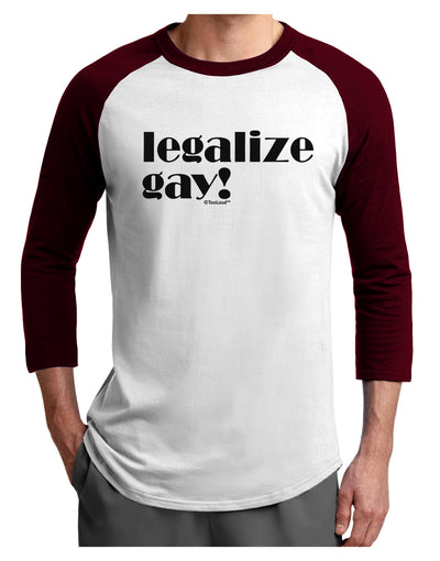 Legalize Gay Adult Raglan Shirt-Raglan Shirt-TooLoud-White-Cardinal-X-Small-Davson Sales