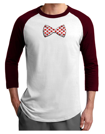 Bow Tie Hearts Adult Raglan Shirt