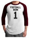 Football Mom Jersey Adult Raglan Shirt-TooLoud-White-Cardinal-X-Small-Davson Sales