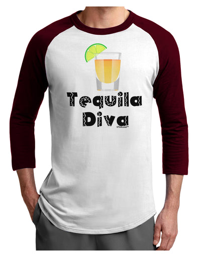 Tequila Diva - Cinco de Mayo Design Adult Raglan Shirt by TooLoud-TooLoud-White-Cardinal-X-Small-Davson Sales