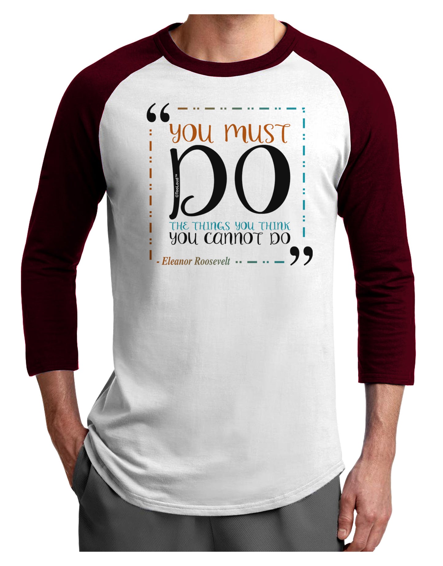 TooLoud You Must Eleanor R Adult Raglan Shirt-Raglan Shirt-TooLoud-White-Cardinal-X-Small-Davson Sales