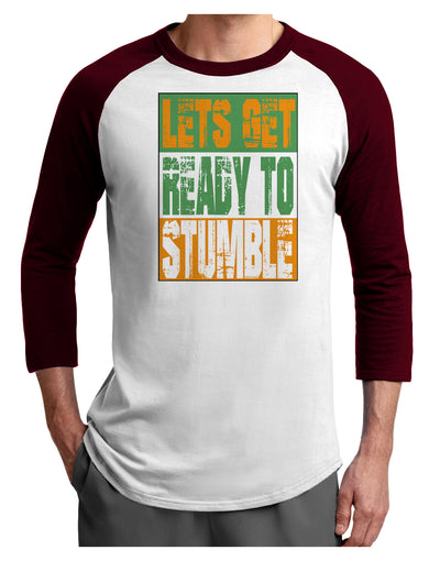 Lets Get Ready To Stumble Adult Raglan Shirt by TooLoud-TooLoud-White-Cardinal-X-Small-Davson Sales