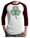 Celtic Knot Irish Shamrock Adult Raglan Shirt-Raglan Shirt-TooLoud-White-Cardinal-X-Small-Davson Sales