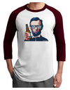 Abraham Drinkoln Adult Raglan Shirt-Raglan Shirt-TooLoud-White-Cardinal-X-Small-Davson Sales