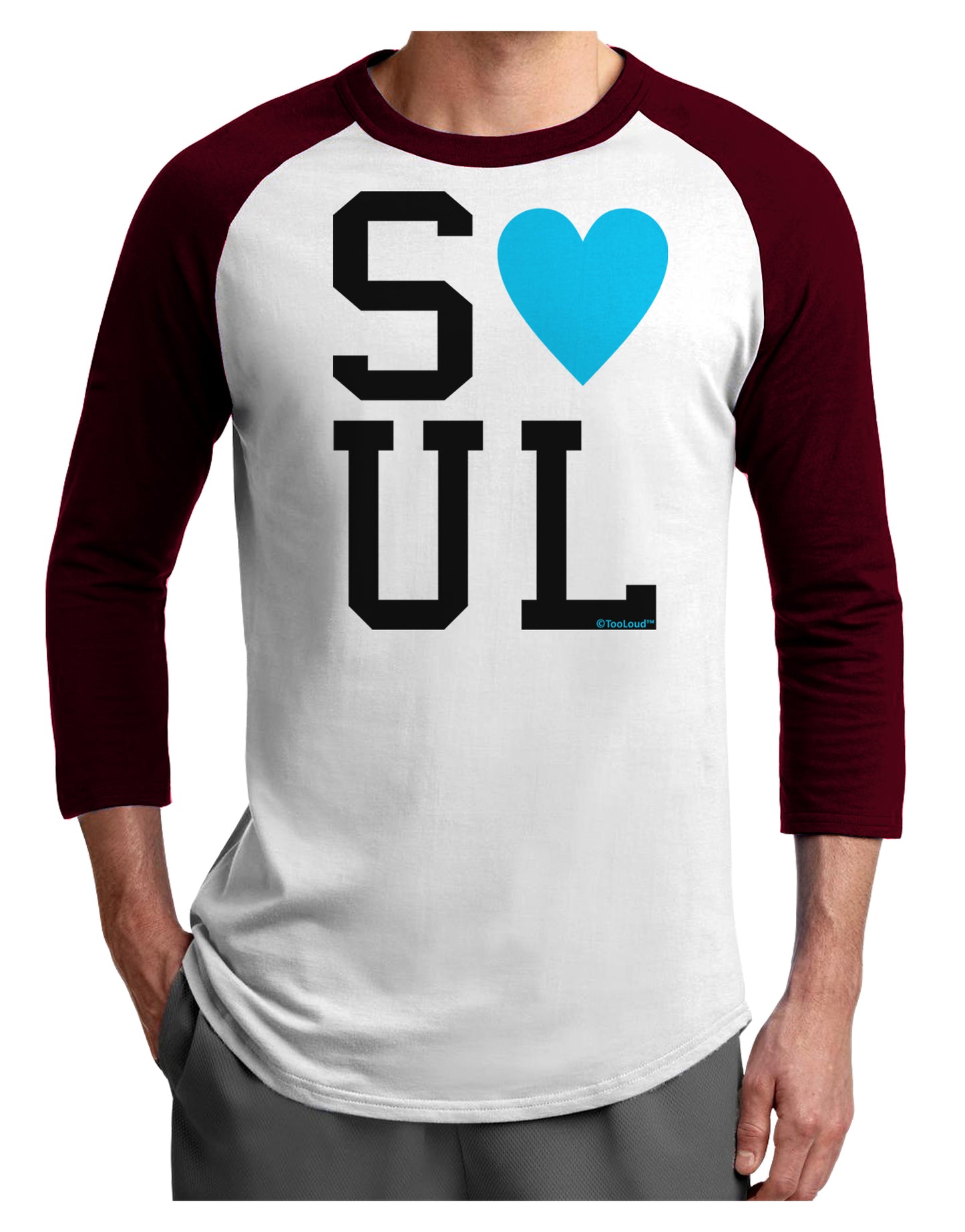 Matching Soulmate Design - Soul - Blue Adult Raglan Shirt by TooLoud-TooLoud-White-Cardinal-X-Small-Davson Sales
