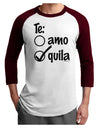 Tequila Checkmark Design Adult Raglan Shirt by TooLoud-TooLoud-White-Cardinal-X-Small-Davson Sales