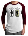 TooLoud Your Girlfriend My Girlfriend Military Adult Raglan Shirt-Raglan Shirt-TooLoud-White-Cardinal-X-Small-Davson Sales