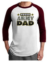 Proud Army Dad Adult Raglan Shirt-TooLoud-White-Cardinal-X-Small-Davson Sales