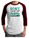 Don't Shop Adopt Adult Raglan Shirt-TooLoud-White-Cardinal-X-Small-Davson Sales