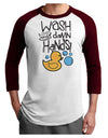 Wash your Damn Hands Adult Raglan Shirt-Mens T-Shirt-TooLoud-White-Cardinal-X-Small-Davson Sales