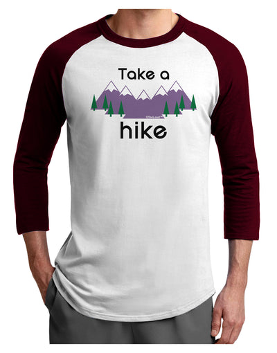 Take a Hike Adult Raglan Shirt-Mens-Tshirts-TooLoud-White-Cardinal-X-Small-Davson Sales