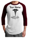 Personalized Cabin 11 Hermes Adult Raglan Shirt by-Raglan Shirt-TooLoud-White-Cardinal-X-Small-Davson Sales