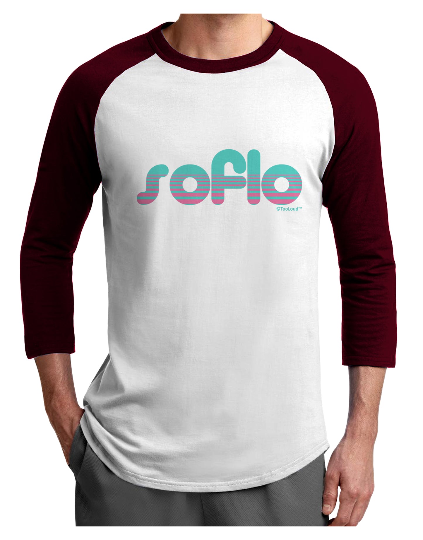 SoFlo - South Beach Style Design Adult Raglan Shirt by TooLoud-TooLoud-White-Cardinal-X-Small-Davson Sales