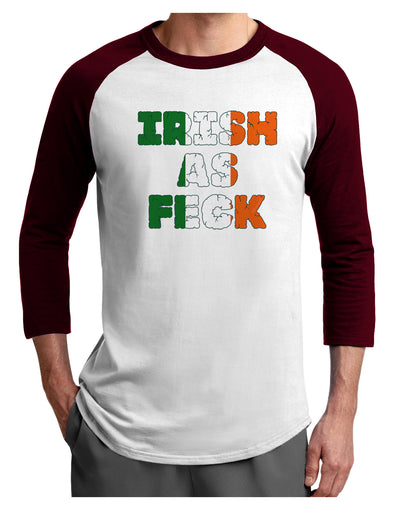 Irish As Feck Funny Adult Raglan Shirt by TooLoud-TooLoud-White-Cardinal-X-Small-Davson Sales