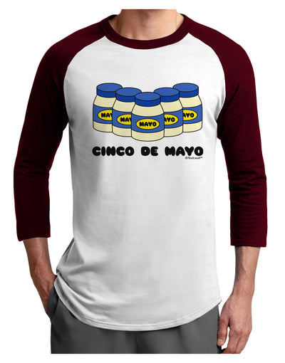 Cinco de Mayo - 5 Mayo Jars Adult Raglan Shirt by TooLoud-TooLoud-White-Cardinal-X-Small-Davson Sales