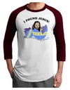 I Found Jesus - Easter Egg Adult Raglan Shirt-Raglan Shirt-TooLoud-White-Cardinal-X-Small-Davson Sales