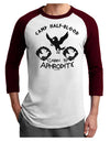 Cabin 10 Aphrodite Camp Half Blood Adult Raglan Shirt-TooLoud-White-Cardinal-X-Small-Davson Sales