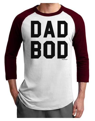 Dad Bod Design Adult Raglan Shirt by TooLoud-TooLoud-White-Cardinal-X-Small-Davson Sales