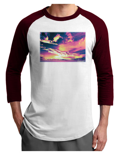 Blue Mesa Reservoir Surreal Adult Raglan Shirt-TooLoud-White-Cardinal-X-Small-Davson Sales