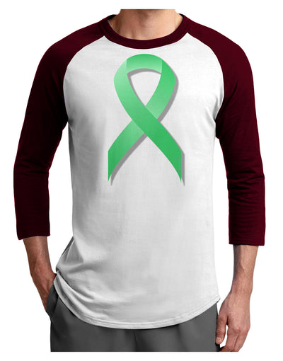 Celiac Disease Awareness Ribbon - Light Green Adult Raglan Shirt-TooLoud-White-Cardinal-X-Small-Davson Sales