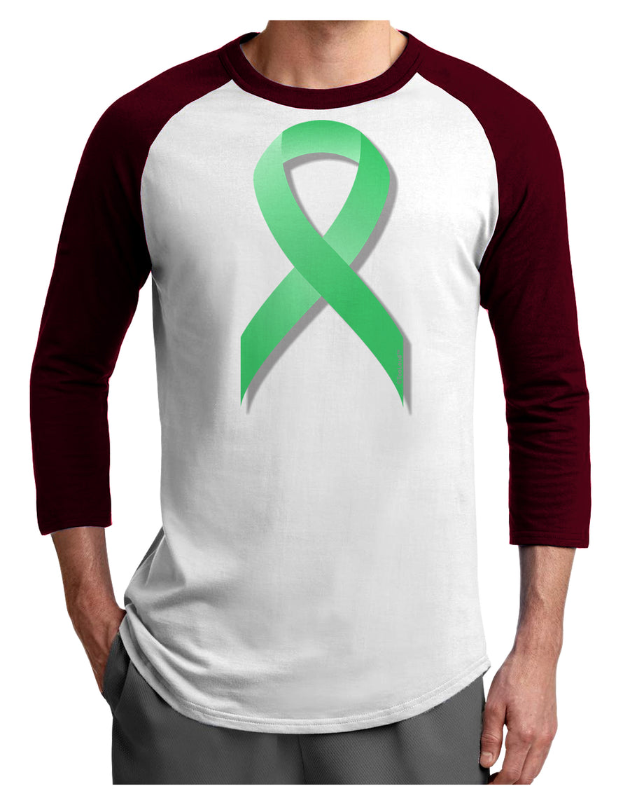 Celiac Disease Awareness Ribbon - Light Green Adult Raglan Shirt-TooLoud-White-Black-X-Small-Davson Sales