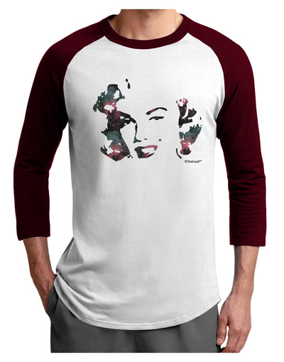 Marilyn Monroe Galaxy Design and Quote Adult Raglan Shirt by TooLoud-TooLoud-White-Cardinal-X-Small-Davson Sales