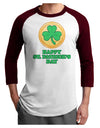 Shamrock Button - St Patrick's Day Adult Raglan Shirt by TooLoud-TooLoud-White-Cardinal-X-Small-Davson Sales