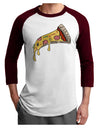 TooLoud Pizza Slice Adult Raglan Shirt-Mens-Tshirts-TooLoud-White-Cardinal-X-Small-Davson Sales