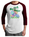 My First Easter Gel Look Print Adult Raglan Shirt-Raglan Shirt-TooLoud-White-Cardinal-X-Small-Davson Sales