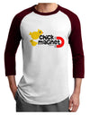 Cute Chick Magnet Design Adult Raglan Shirt-Raglan Shirt-TooLoud-White-Cardinal-X-Small-Davson Sales