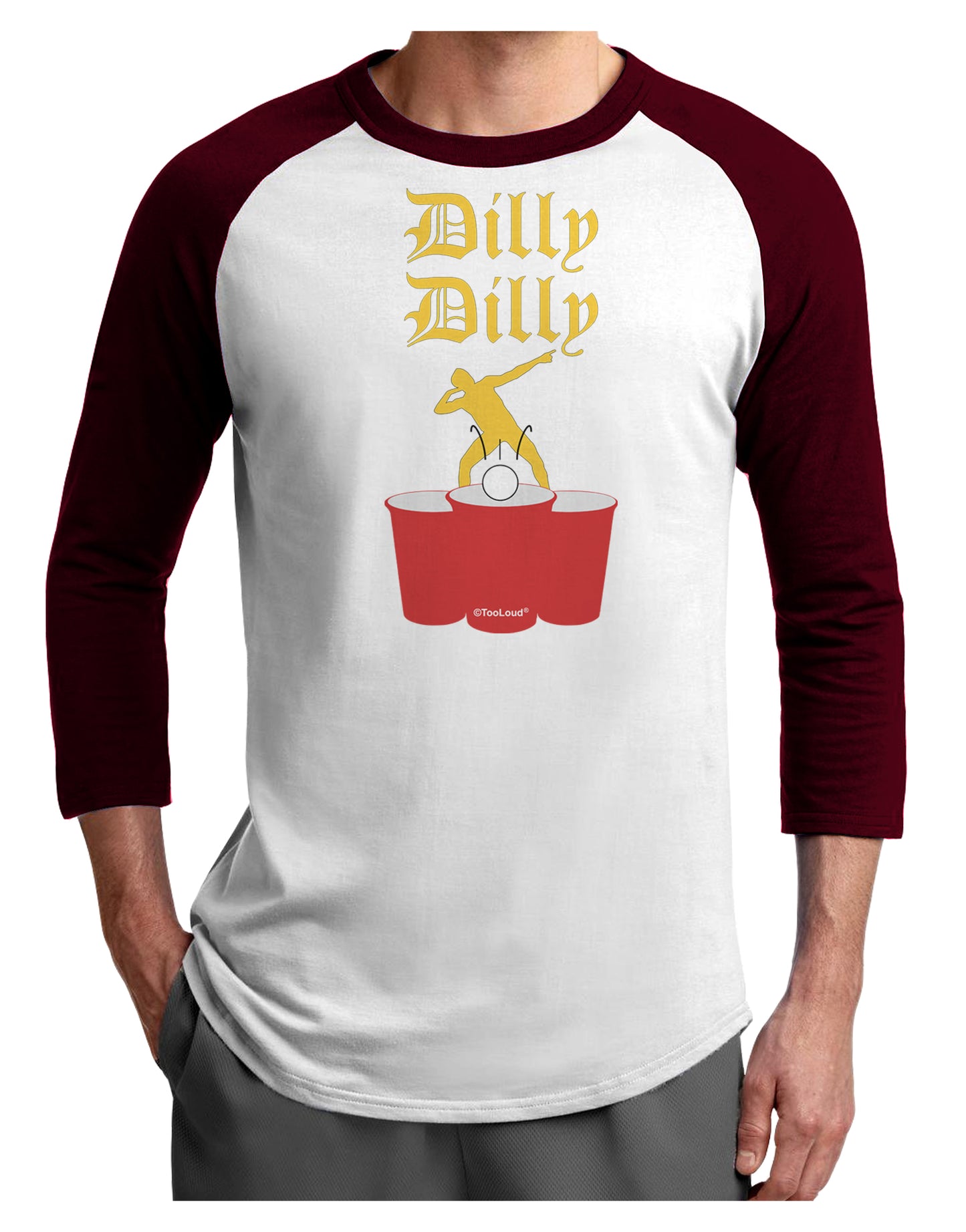 Dilly Dilly Funny Beer Adult Raglan Shirt by TooLoud-TooLoud-White-Cardinal-X-Small-Davson Sales