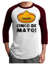 Sombrero Design - Cinco de Mayo Adult Raglan Shirt by TooLoud-TooLoud-White-Cardinal-X-Small-Davson Sales