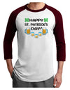 Pixel Happy St Patricks Day Adult Raglan Shirt-TooLoud-White-Cardinal-X-Small-Davson Sales