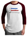 Free Thinker Checklist Adult Raglan Shirt-TooLoud-White-Cardinal-X-Small-Davson Sales