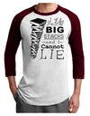 I Like Big Stacks -of books- Adult Raglan Shirt-TooLoud-White-Cardinal-X-Small-Davson Sales