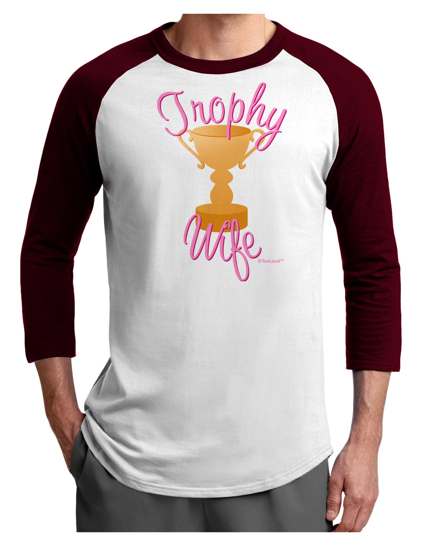 Trophy Wife Design Adult Raglan Shirt by TooLoud-TooLoud-White-Cardinal-X-Small-Davson Sales