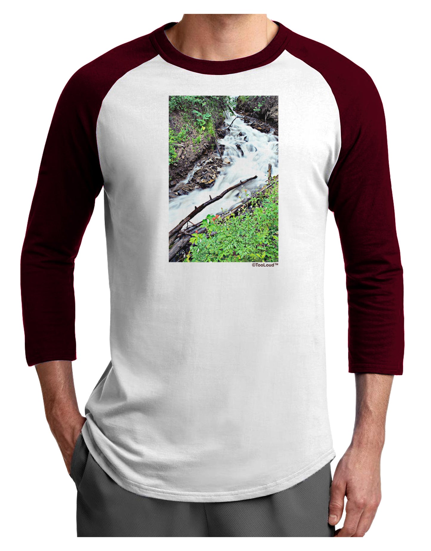 Colorado White River Adult Raglan Shirt-Raglan Shirt-TooLoud-White-Cardinal-X-Small-Davson Sales