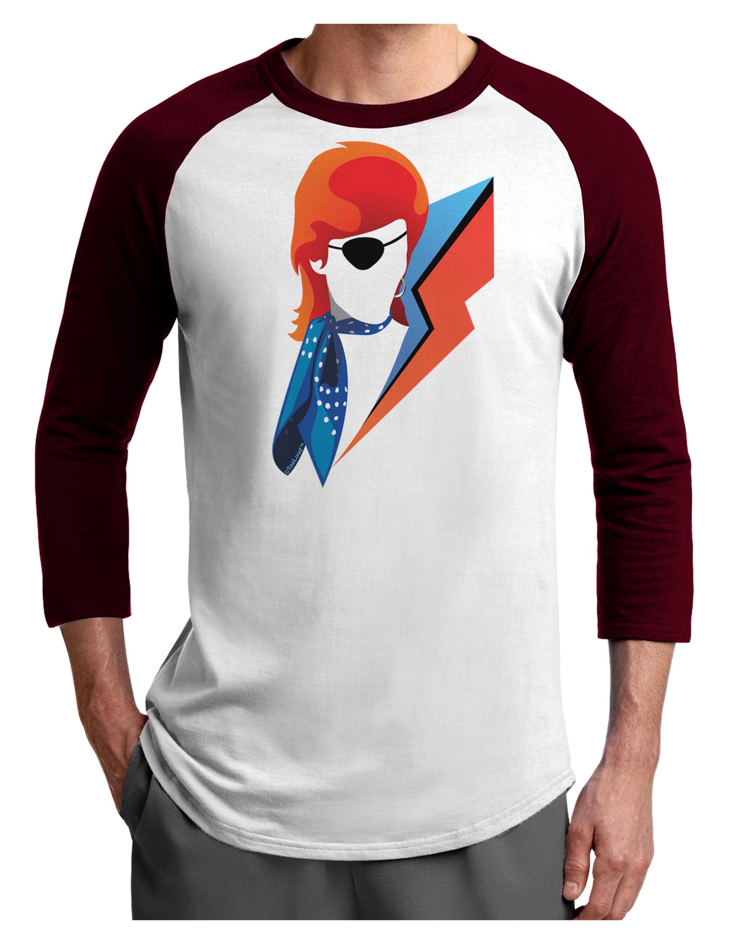 The Glam Rebel Adult Raglan Shirt-Raglan Shirt-TooLoud-White-Cardinal-X-Small-Davson Sales